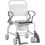 Toilettenstuhl bis 150 kg mit 5-Zoll Rollen: grau/grau