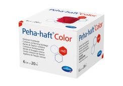 Peha-haft Color Fixierbinde, rot: 6 cm x 20 m