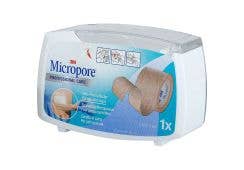 Micropore Vliespflaster, 2,5 cm x 5 m, hautfarben, mit Abroller