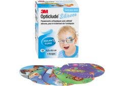 Opticlude Augenpflaster Silicone, bunt, Girls Mini, 5 cm x 6 cm