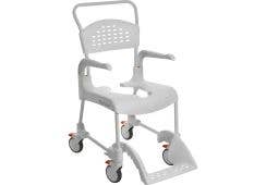 Etac Dusch- und Toilettenrollstuhl Clean SH49, weiß: 4 arretierbare Räder