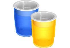 Einnahmebecher 1800, 25 ml: blau-transparent