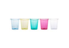 Einmal Medizinbecher, 30 ml, graduiert, versch. Farben