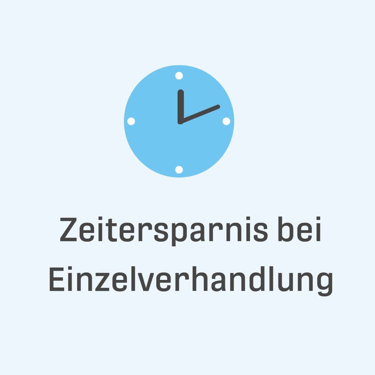Zeitersparnis bei Einzelverhandlungen